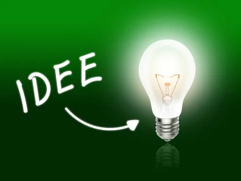 Idee bulb lamp energy light green Stock-Illustration