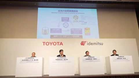 Idemitsu Kosan, Toyota join forces for mass production of solid-state batteries, Stock Footage 252817007