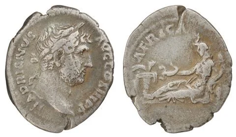 ï»¿denarius. Hadrian (Roman emperor; 117-138) Copyright: xpiemagsx digwars Stock Photos