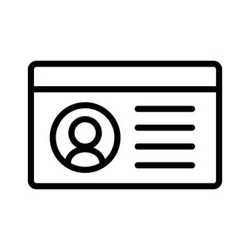 Identification and membership card. Stock Illustration