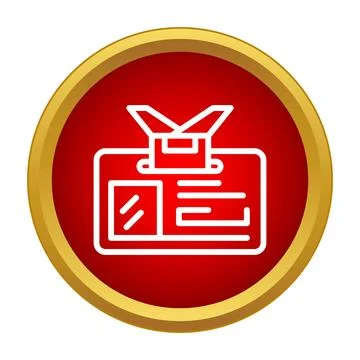Identification badge icon highlighting access and security イラスト素材