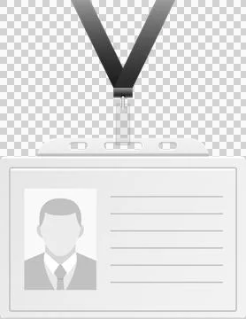 Identification Badge With Lanyard Representing Credentials, Permissions, Se.. Stock Illustration