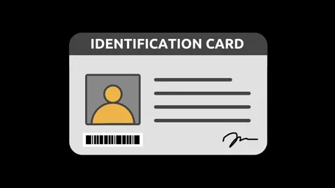 Identification Card Animation Motion Graphic Stock Footage 346416334