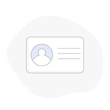 Identification card, badge pass, access control, approved ID identity or Stock Illustration