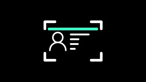 Identification card is centered with scanner animation Vidéo 336791604