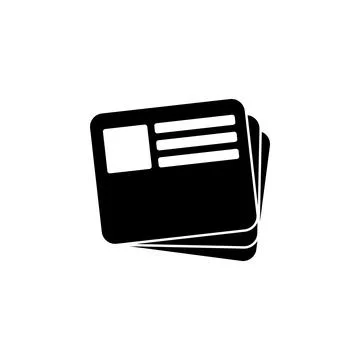 Identification Card Flat Vector Icon Stock Illustration