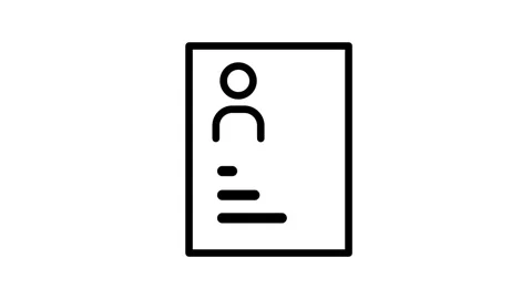 Identification Card Icon Stock Footage 343511287