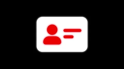 Identification Card Icon, ID Card Icon, Perfect for Digital Interfaces, Mob.. Stock Footage 304718518