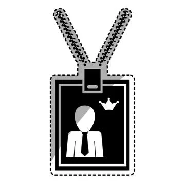 Identification card with necklace Stockillustratie