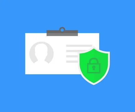 Identification card outline vector design and illustration. Stock Illustration