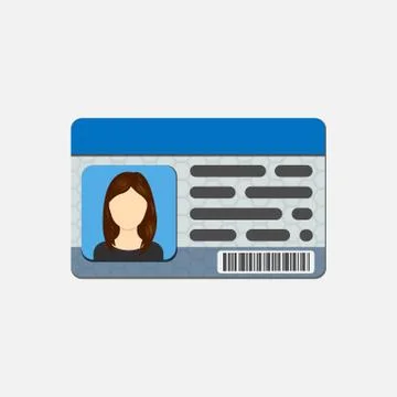 Identification Card. Personal info data. Identity document with person photo  Stock Illustration
