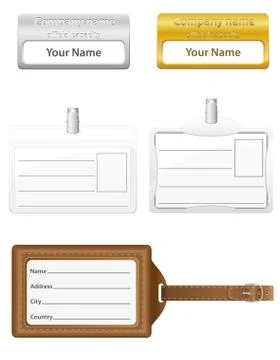 Identification card set icons vector illustration Illustrazione stock
