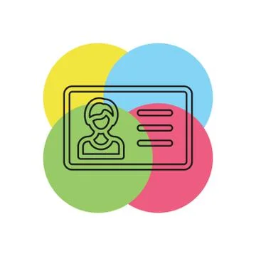 Identification Card vector icon Stock Illustration