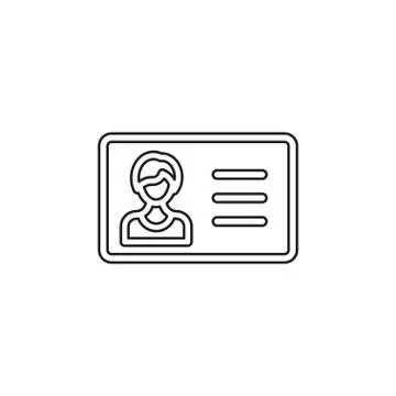 Identification Card vector icon Stock Illustration