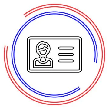 Identification Card vector icon Stock Illustration