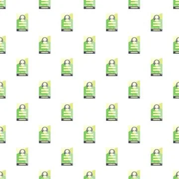 Identification cards seamless pattern for digital identity Stock Illustration