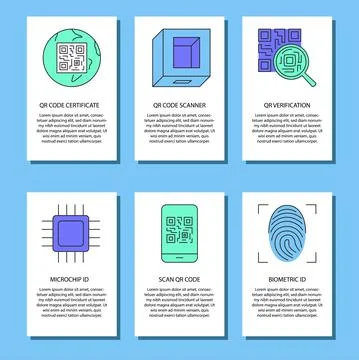 Identification concept banner templates set Stock-Illustration