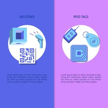 Identification concept banner templates with text Illustrazione stock