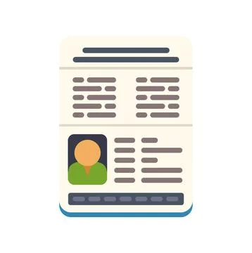 Identification document showing user profile data for verification Stock Illustration