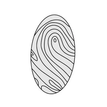 Identification fingerprints. Security for pass access. Finger prints sign iso Stock Illustration
