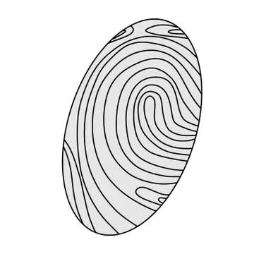 Identification fingerprints. Security for pass access. Finger prints sign iso Stock Illustration