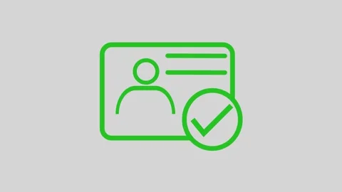 Identification icon animated, id card concept Vídeo Stock 259492113