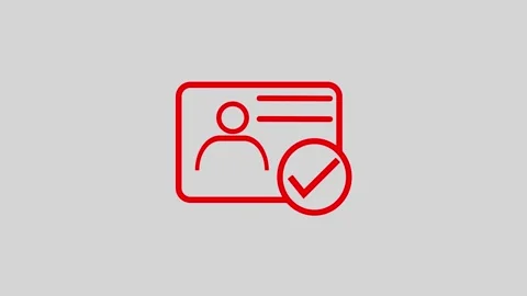 Identification icon animated, id card concept Видео 259492121