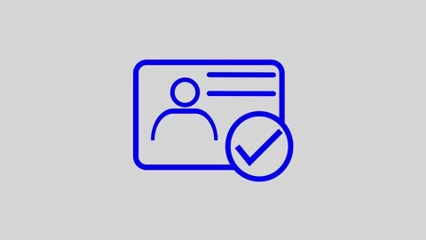 Identification icon animated, id card concept Stock Footage 259492122