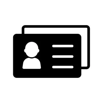 Identification icon with silhouette of a person. Vector. Stock Illustration