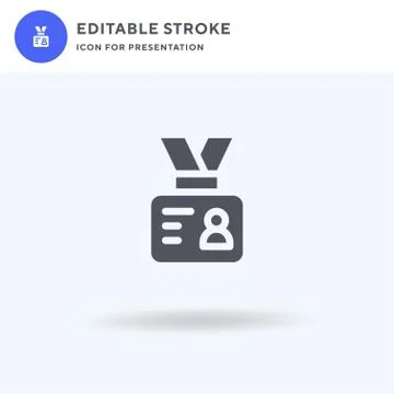 Identification icon vector, filled flat sign, solid pictogram isolated on white Stockillustratie