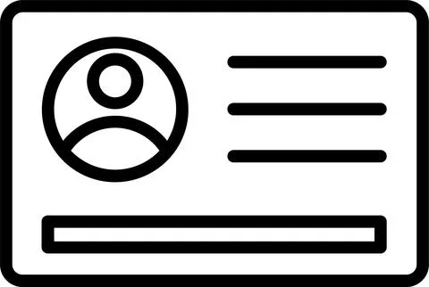 Identification Line Icon Design Stock-Illustration