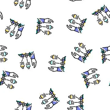 Identification of management team vector seamless pattern Stock Illustration