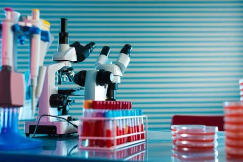 Identification of pathogenic microbes and viruses Foto stock