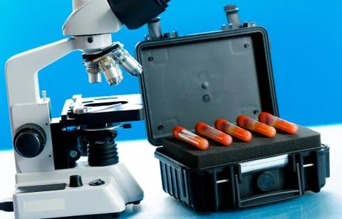 Identification of pathogenic microbes and viruses Foto stock