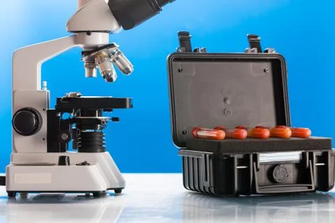 Identification of pathogenic microbes and viruses Foto stock