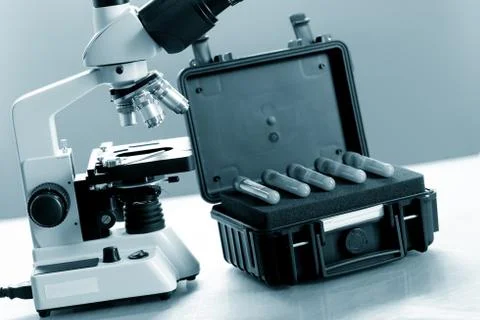 Identification of pathogenic microbes and viruses Foto stock
