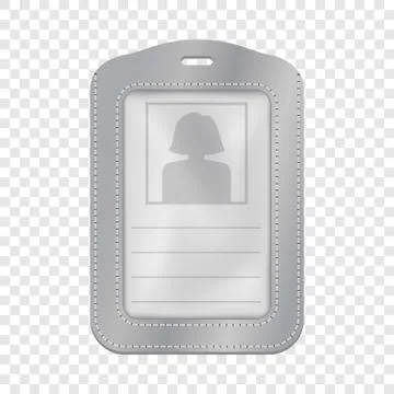 Identification plastic card mockup realistic style 스톡 일러스트