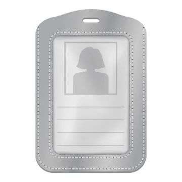 Identification plastic card mockup realistic style 스톡 일러스트