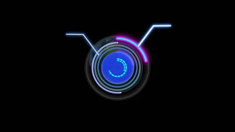 Identification by the retina of the eye on a empty background Stock Footage 150232219