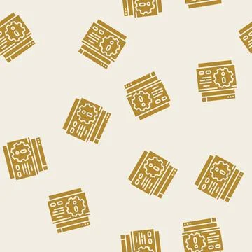 Identification risk glyph seamless pattern Stock Illustration