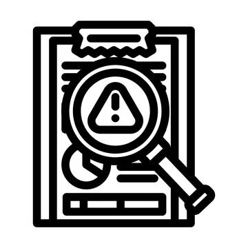 Identification risk line icon vector illustration Ilustração Stock