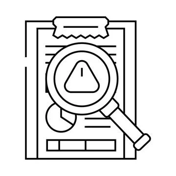 Identification risk line icon vector illustration Stock Illustration