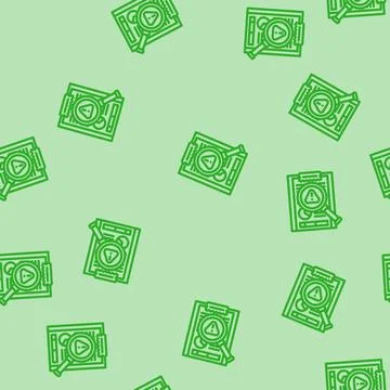 Identification risk line vector seamless pattern Illustration