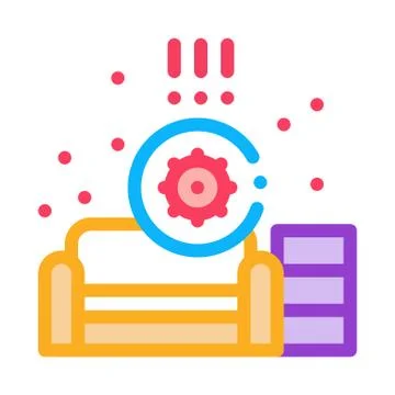 Identification of sanitary problems in living room icon vector outline Stock Illustration