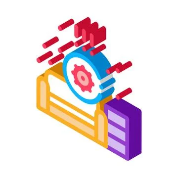 Identification of sanitary problems in living room isometric icon vector Stock Illustration