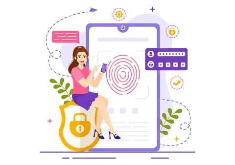 Identification Vector Illustration of Identity Card with Photo, Document, a.. Stock Illustration