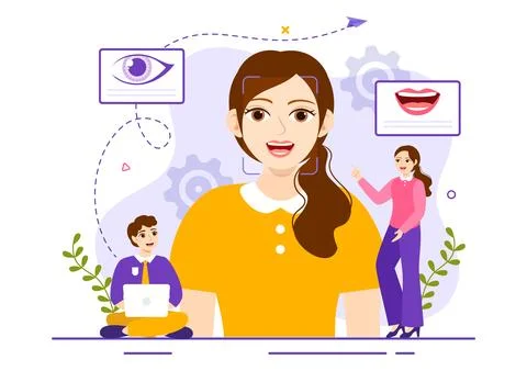 Identification Vector Illustration of Identity Card with Photo, Document, a.. Stock Illustration