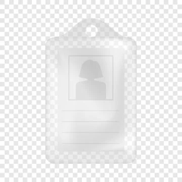 Identification white blank plastic id card mockup 스톡 일러스트