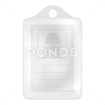 Identification white blank plastic id card mockup: Royalty Free #84544570