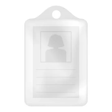 Identification white blank plastic id card mockup 스톡 일러스트